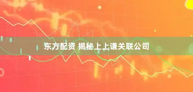 东方配资 揭秘上上谦关联公司