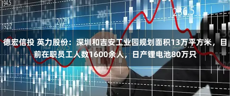 德宏信投 英力股份：深圳和吉安工业园规划面积13万平方米，目前在职员工人数1600余人，日产锂电池80万只